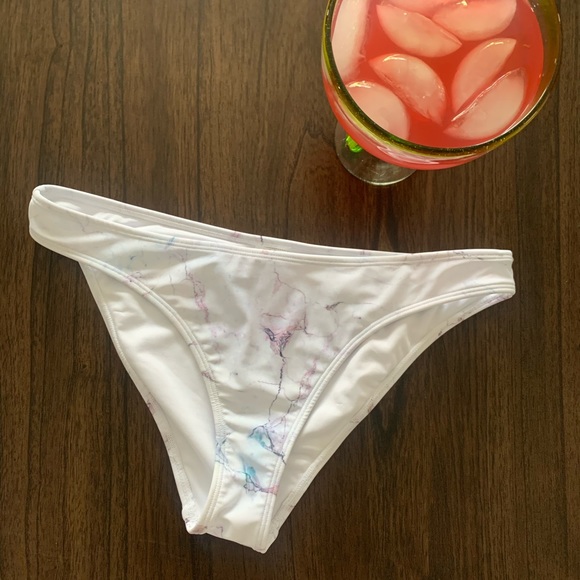 Forever 21 Marble Print Bikini Top and Bottom Set - Picture 3 of 7